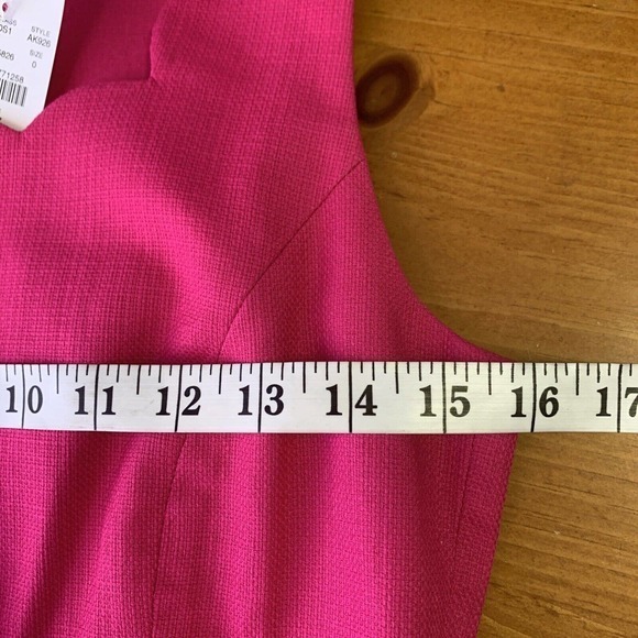 J Crew Barbie Hot Pink Dress Sheath Fit And Flare Scallop Edge Size 0 NWT - Picture 7 of 9